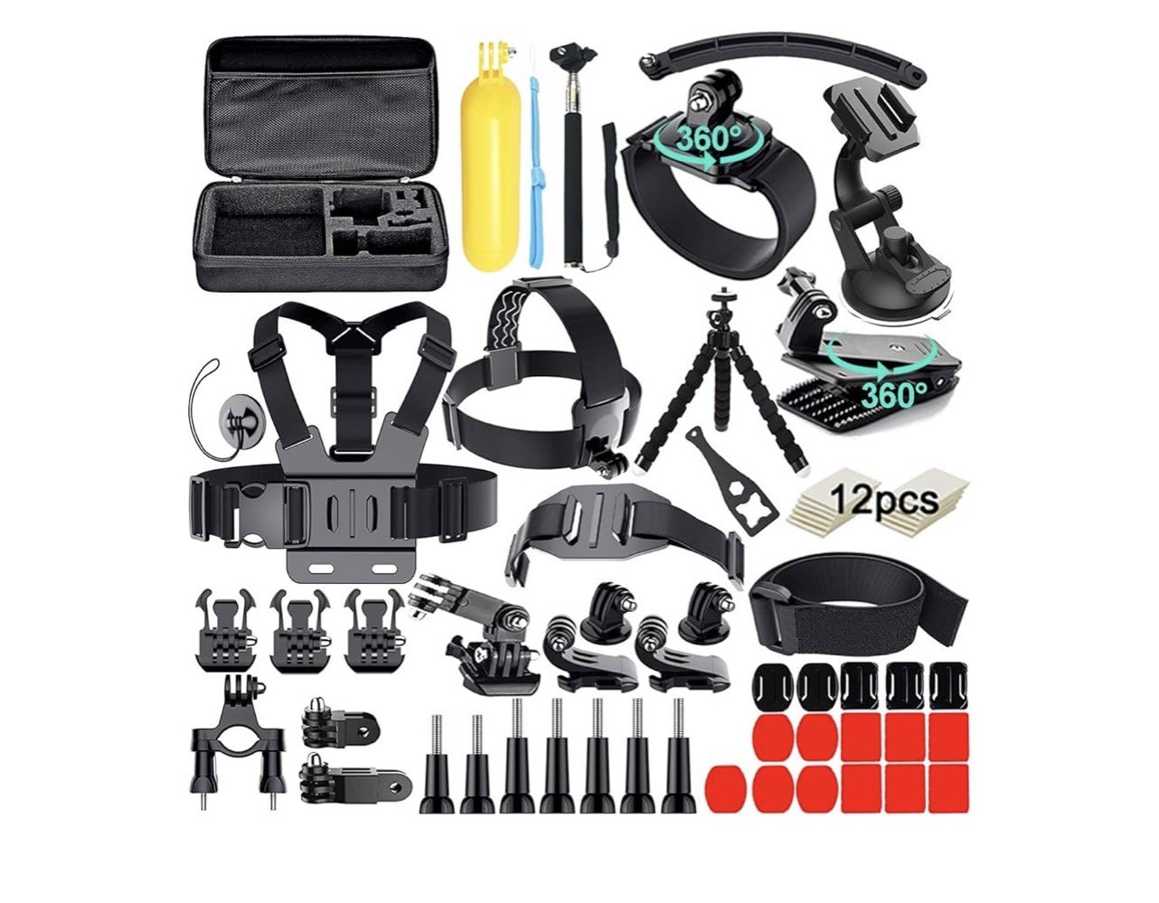 61 in 1 Action Camera Accessories Kit for Gopro Hero 13 12 11 10 9 8 7 6-image
