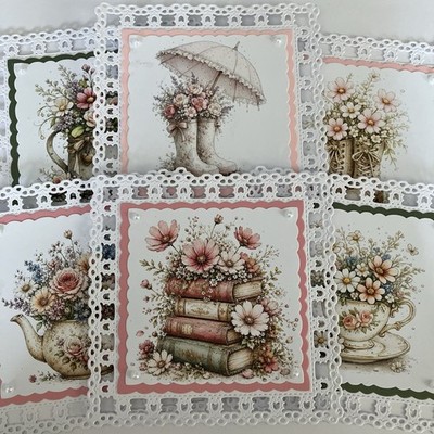 Kartenherstellung 6 einlagige Stanzaufleger ca. 12 cm Durchmesser