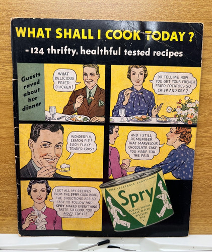 Spry What Shall I Cook Today Vintage Cookbook Pamphlet/Booklet c1950s