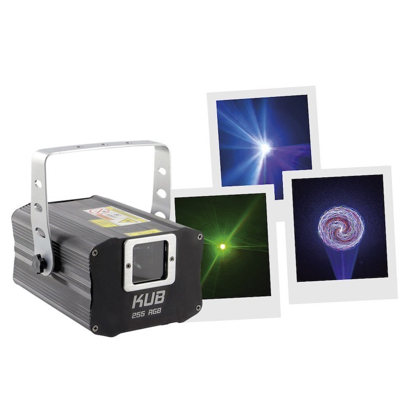 Laser multicolore KUB 255 RGB projecteur d'effet dmx pour animateur et dj mobile