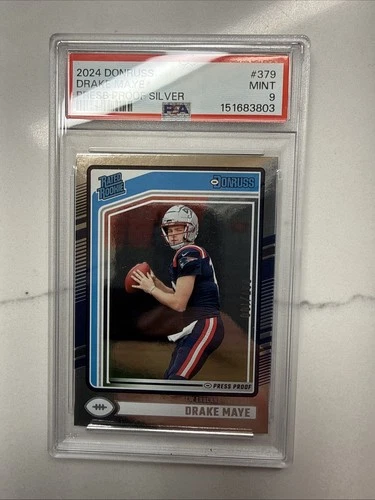 2024 Panini Donruss - Rated Rookie Drake Maye #379 Press Proof Silver /100 (RC)