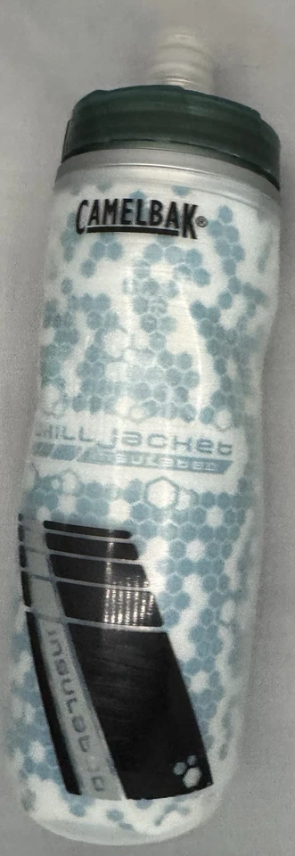CamelBak Chill Jacket Bike Insulated Squeeze Water Bottle White/Blue, 21oz - Image 2 of 4