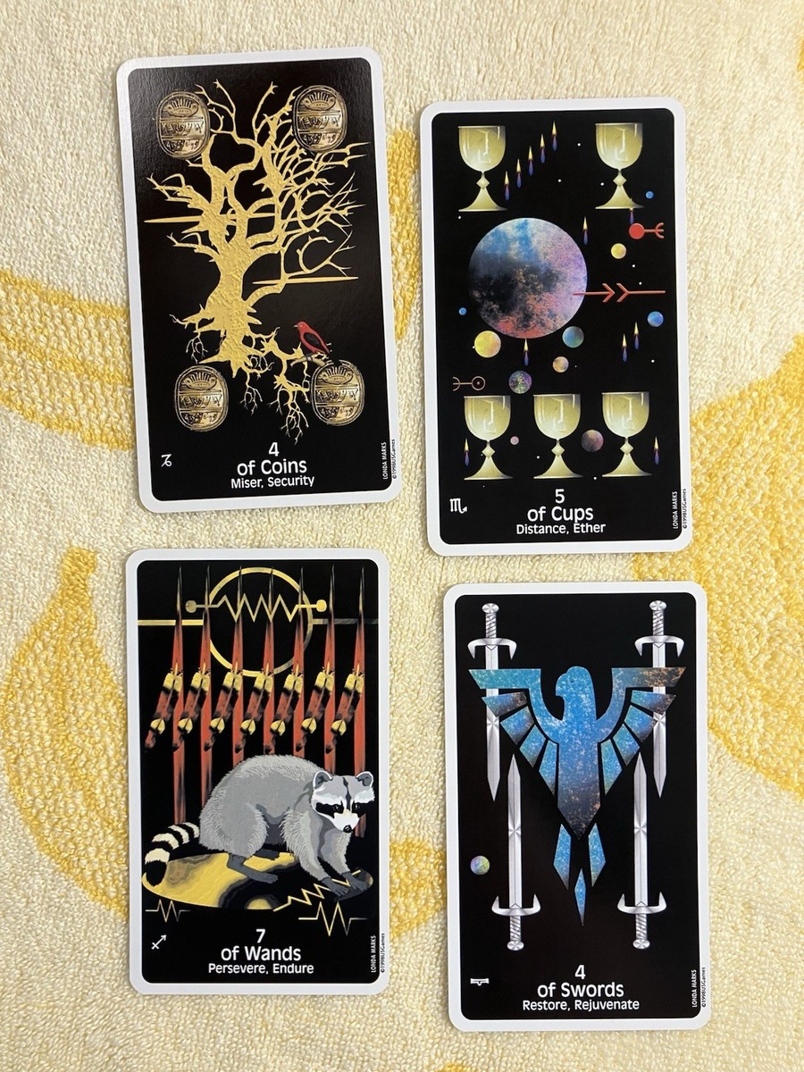 Crow's Magick Tarot Cards Deck, Londa Marks, 1998, 4th Printing