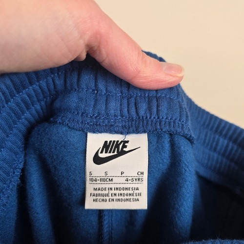 Nike Fleece Sweatpants Size 5 Court Blue Patches Just Do It Pockets - Picture 4 of 6