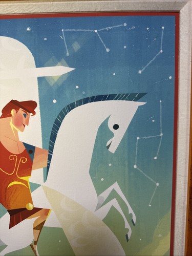 Joey Chou Hercules And Pegasus Artwork; Limited 150 - Rare: 24” X 18” Disney - Bild 5 von 10