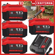 20 Volt For Craftsman V20 8.0Ah Li-ion Battery / Charger CMCB201 CMCB204 CMCB202
