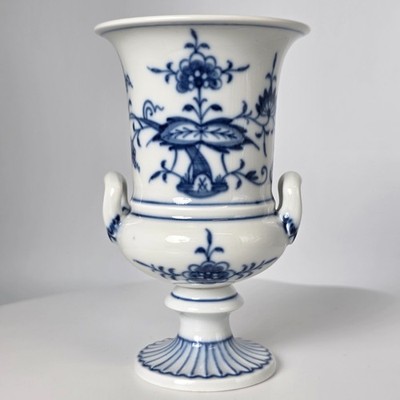 Meissen Zwiebelmuster Amphorenvase Porzellan Vase Henkelvase Blue Onion 13cm