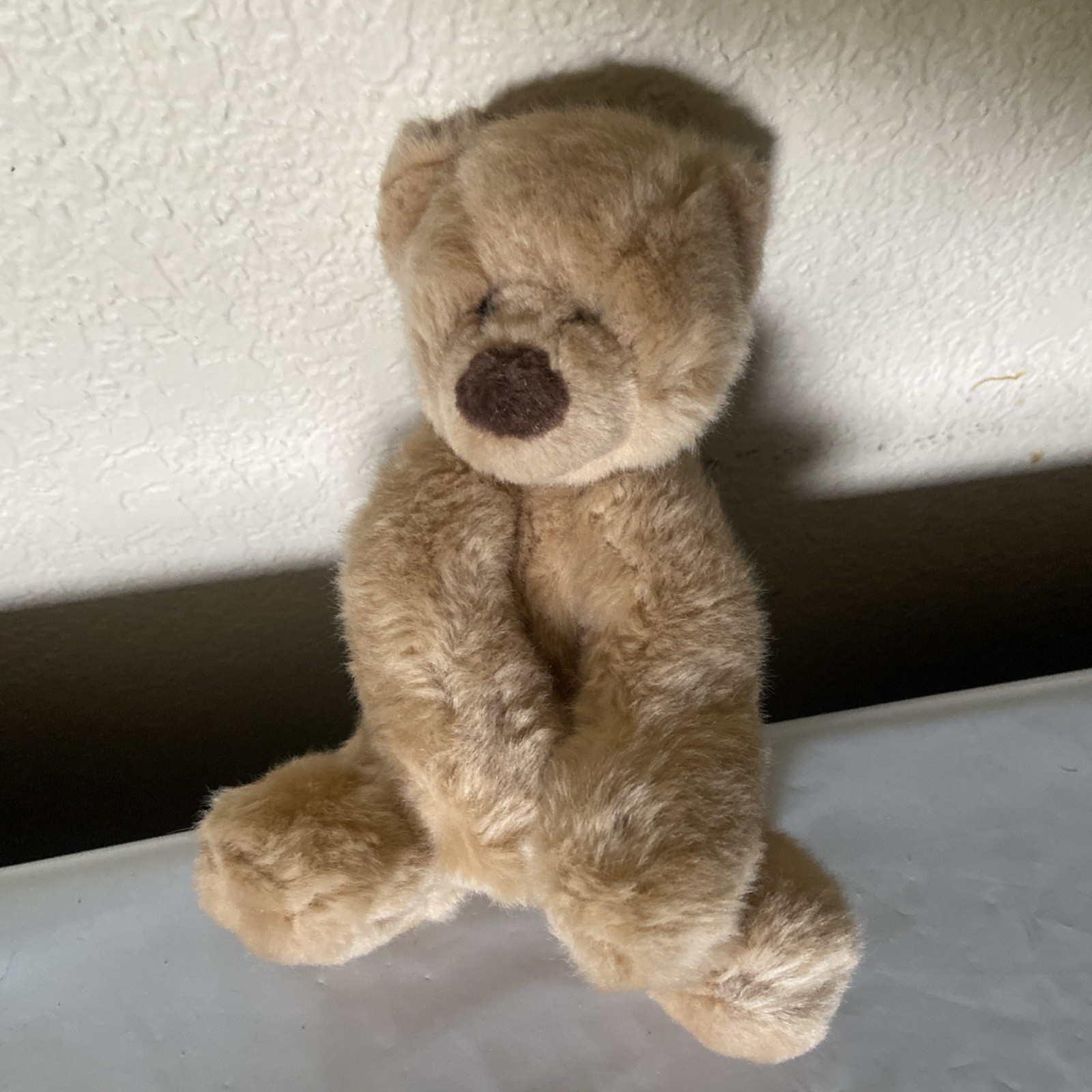 Vintage Gund TEDDY BOOM #15021 Brown Bear Plush 9” Stuffed Animal, Sitting