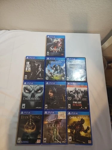 PS4 10 Game Lot - Dark Souls III, Sekiro, Ellen Ring, Bioshock Collection & More