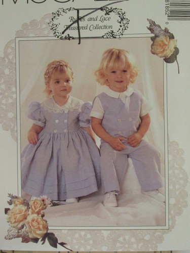 Precious McCALLS 8185 Toddlers Dress Lined Vest Shirt & Pants PATTERN 2-3-4 UC - 第 1/3 張圖片