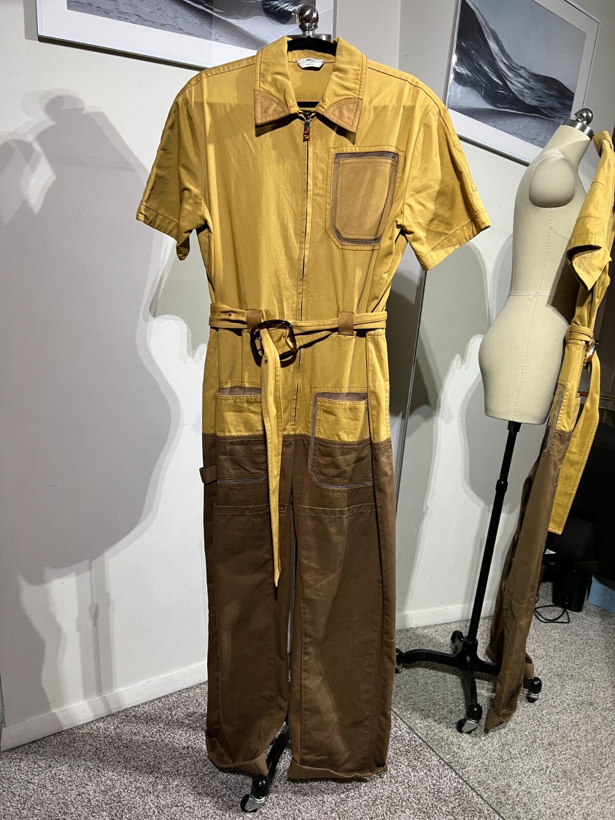 Fendi Jumpsuit SIZE SMALL Brown, Suede - image 1