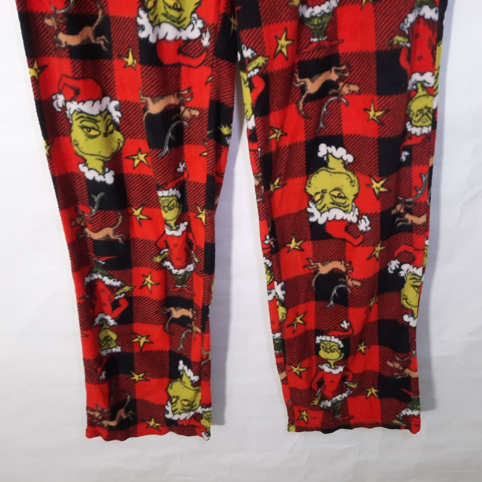 Dr Seuss The Grinch Christmas Pajama Pants L Red Plai… Gem