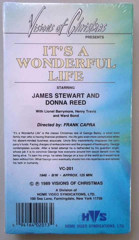 It's a Wonderful Life - VHS 1989 Brand New  - Image 2 of 2