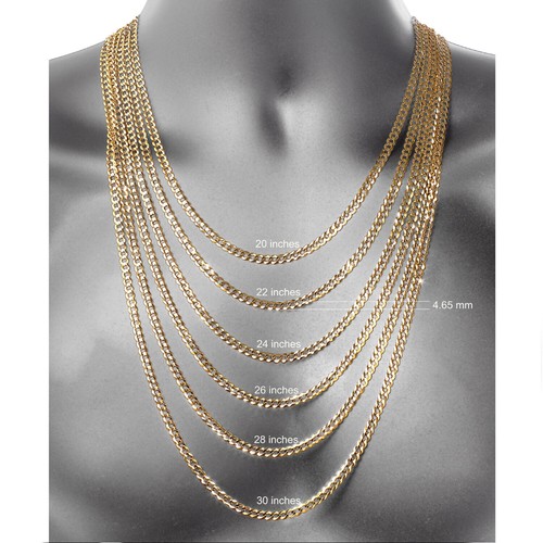 Men's Gold Plated Stainless Steel Necklace Cross Rope Chain with Pendant *P30 - Picture 3 of 22