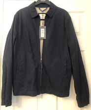 M&S GIACCA BUMBER MISTO COTONE ~ PICCOLA ~ BLU NAVY