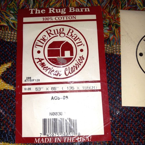 The Rug Barn American Classics Cotton Sun Face 65x53 Afghan Throw Blanket - Picture 2 of 7