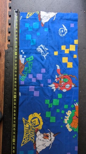 Digimon Vintage Valances & Pillowcase Curtain Panels 84"x17" Never Used - Picture 5 of 6