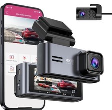 OMBAR Dash Cam Front and Rear 4K/2K/1080P+1080P 5G WiFi GPS, Dash Camera(USED)