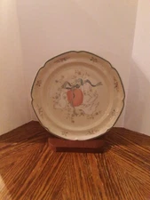 International Int'l Stoneware MARMALADE Dinner Plates geese apple ~ US Shipper