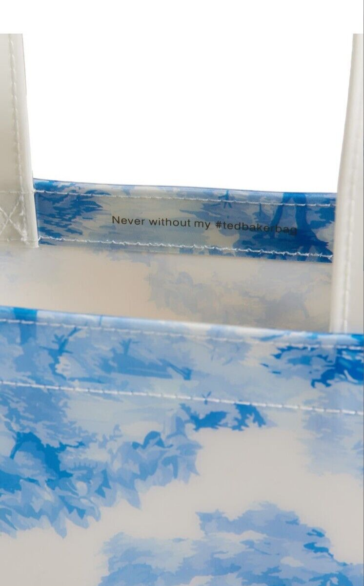 Ted Baker - ROXICON- New Romantic Large Icon Tote- White/ Blue