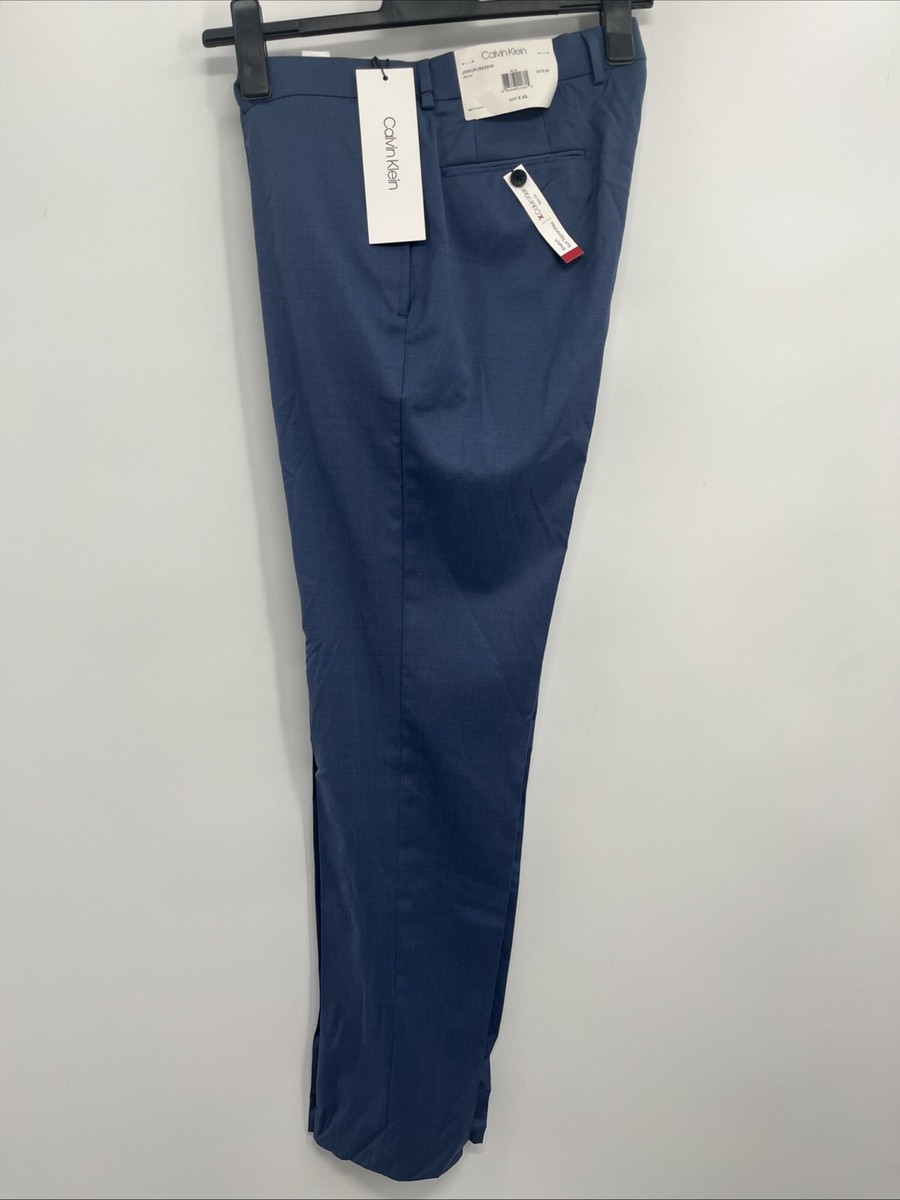 Calvin Klein Men's Malbin Slim Fit Blue 2 Piece Pants Jacket Suit Size 40  Short | eBay