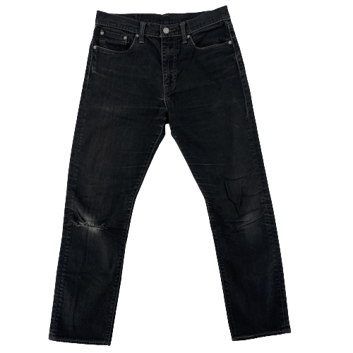 Levi's 522 Mens Stretch Straight Destroyed Faded Denim Jeans Black Size  30x30 | eBay