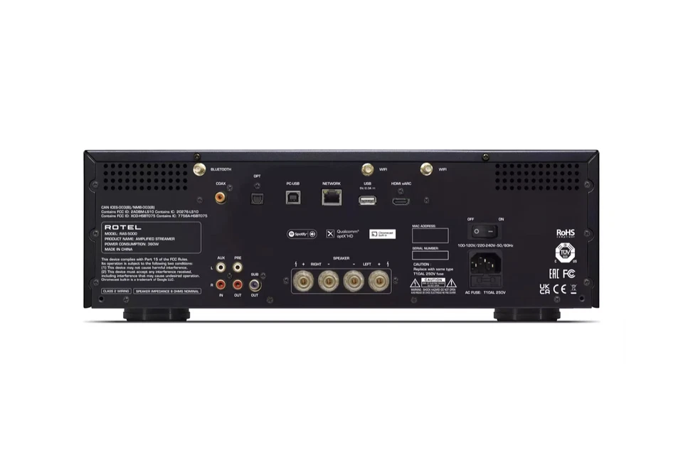 Rotel RAS 5000 Amplificatore con Streamer integrato 220w classe AB Display BT - Immagine 3 di 3