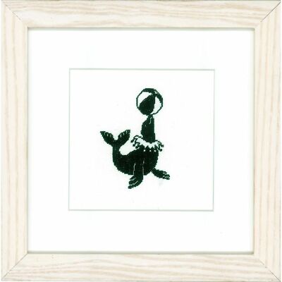   LANARTE 0144521  Circus Seal  Counted Cross stitch kit  27 count  