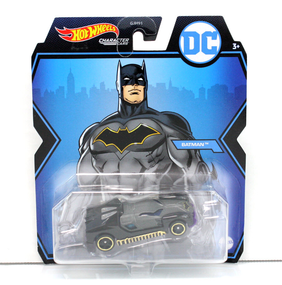 LOT 4 - Hot Wheels Character Cars - DC 2020 BATMAN ROBIN JOKER