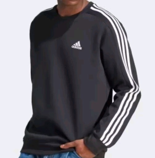 【Adidas コリア】 Essentials Fleece 3-Stripes Sweatshirt adidas Men's Essentials Fleece 3-Stripes 1/4 Zip, Black