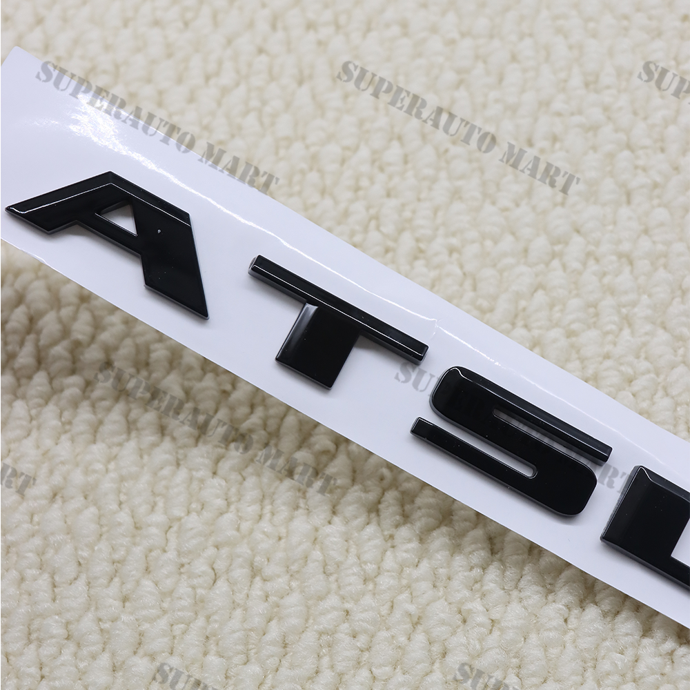 1PC ATS Trunk Decklid Letter Badge in Sporty Black Finish