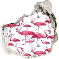 Flamingos motifs 125x125 cm 3D look wallpaper sticker nursery poster