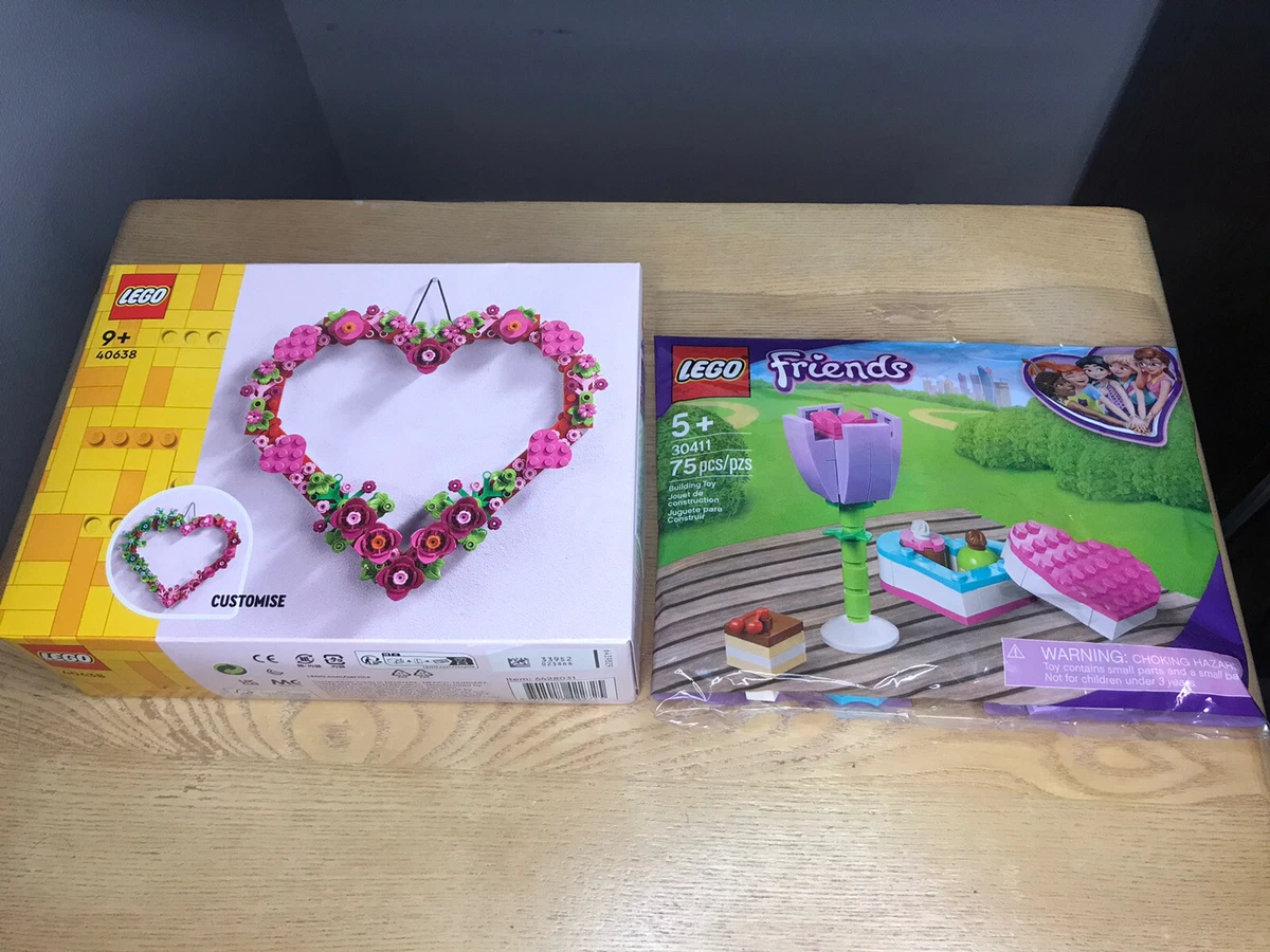 Lego 40638 Heart Ornament 30411 Chocolate box Flowers. NEW
