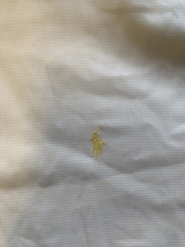Polo Ralph Lauren Yarmouth Cotton Mens Long Sleeve Button Down 17 34/34 Yellow - Picture 6 of 7