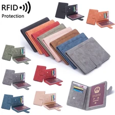 RFID Passport Bag with Simple Buckle Travel Passport Holder ID Card Case Cover