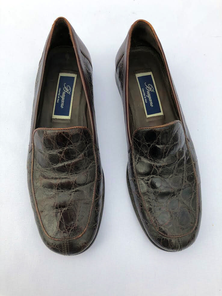 Classic Bragano Crocodile Dark Brown Slip on loafers 8.5M  display picture 2