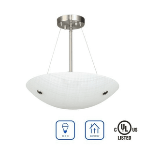 In Home Brushed Nickel Semi Flush Mount Ceiling 3 Light With Linen