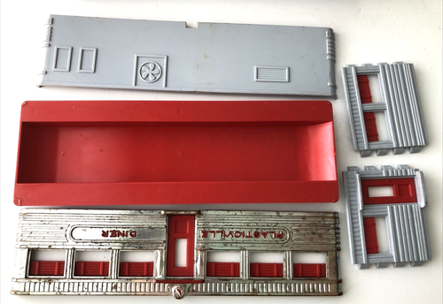 VTG Bachmann Bros Plasticville USA Diner Kit DE-7 o gauge - red roof - Picture 2 of 3