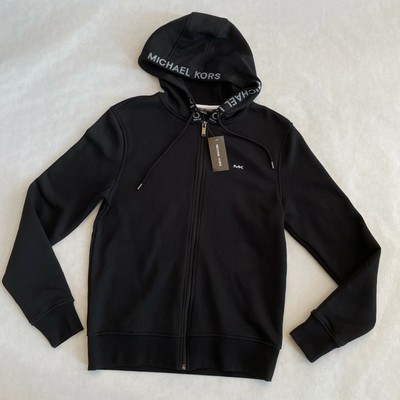michael kors black zip up hoodie