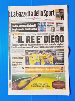 GAZZETTA DELLO SPORT 26 GIUGNO 2009 DIEGO-WERDER BREMA-JUVENTUS-BRASILE-ALVES