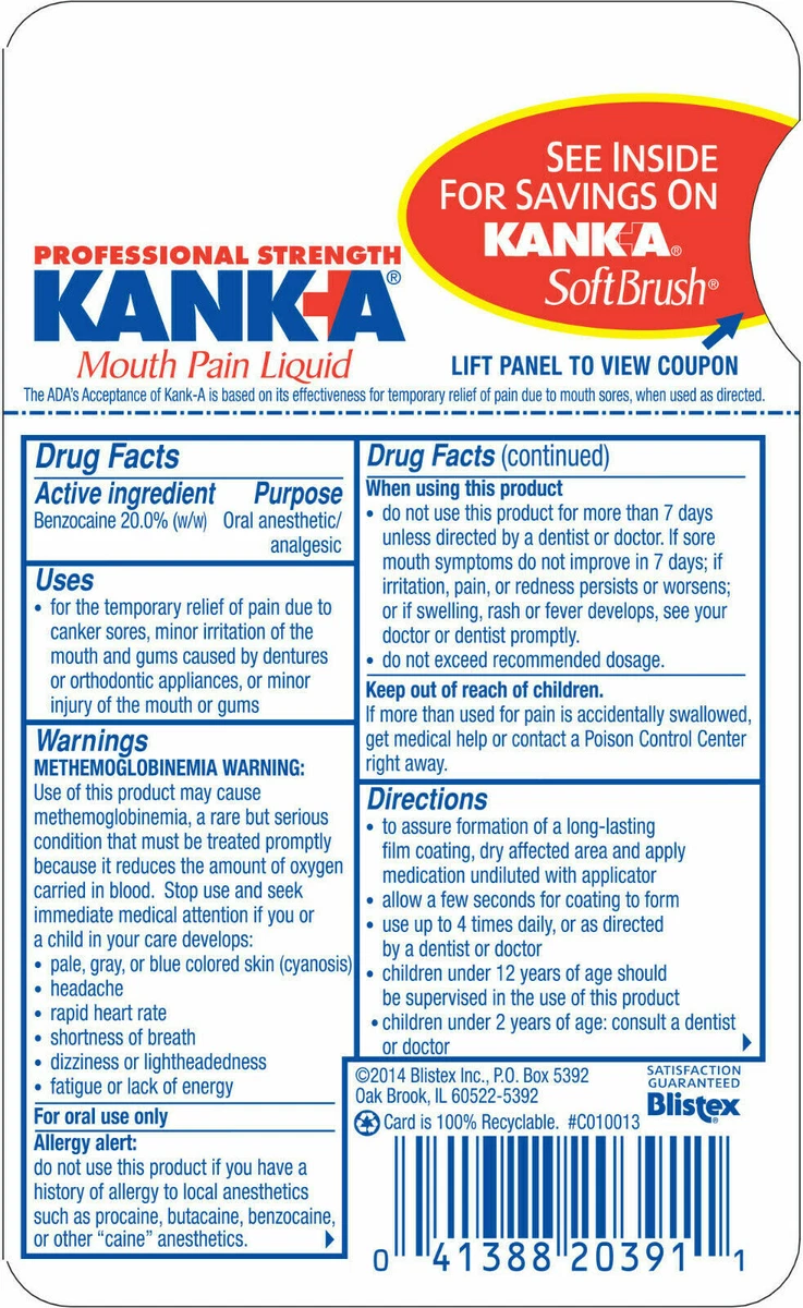 Kanka oral anesthetic top