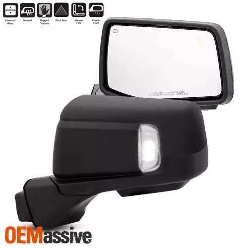 2019-2024 Chevy Silverado 1500 LED Towing Mirror Power Glass Heated BSM Black