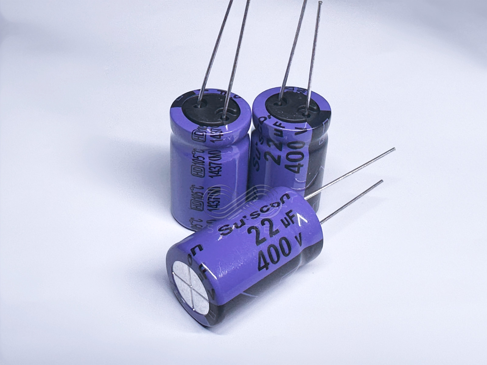 5PCS HD Suscon 22uF 400V 13x21 Electrolytic Radial Capacitor High Ripple 10kHr