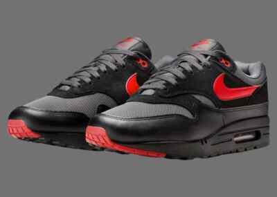 Nike Air Max 1 ESS Men's Multi Size Black/University Red-Iron Grey FZ5808-008