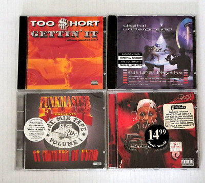 Lot of 4 RAP Hip HOP CD - Too $hort, EVE, Funkmaster, Digital Underground NEW