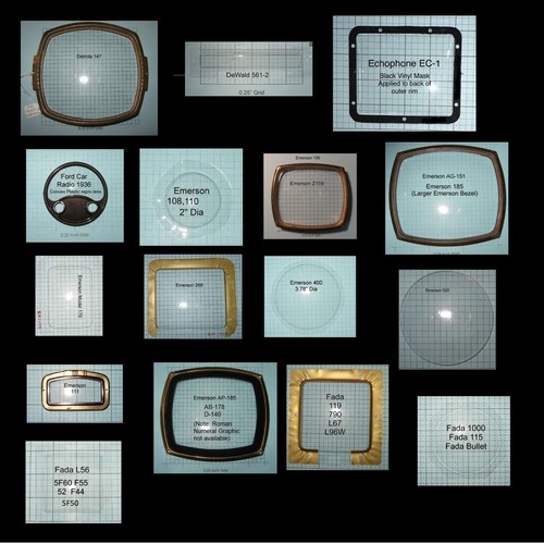 Antique Radio Dial Covers Makers AG Airline Arvin Crosley Emerson Fada