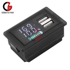 DC9-24V Battery Capacity Indicator USB Type-C LED Dual Digital Car Voltmeter