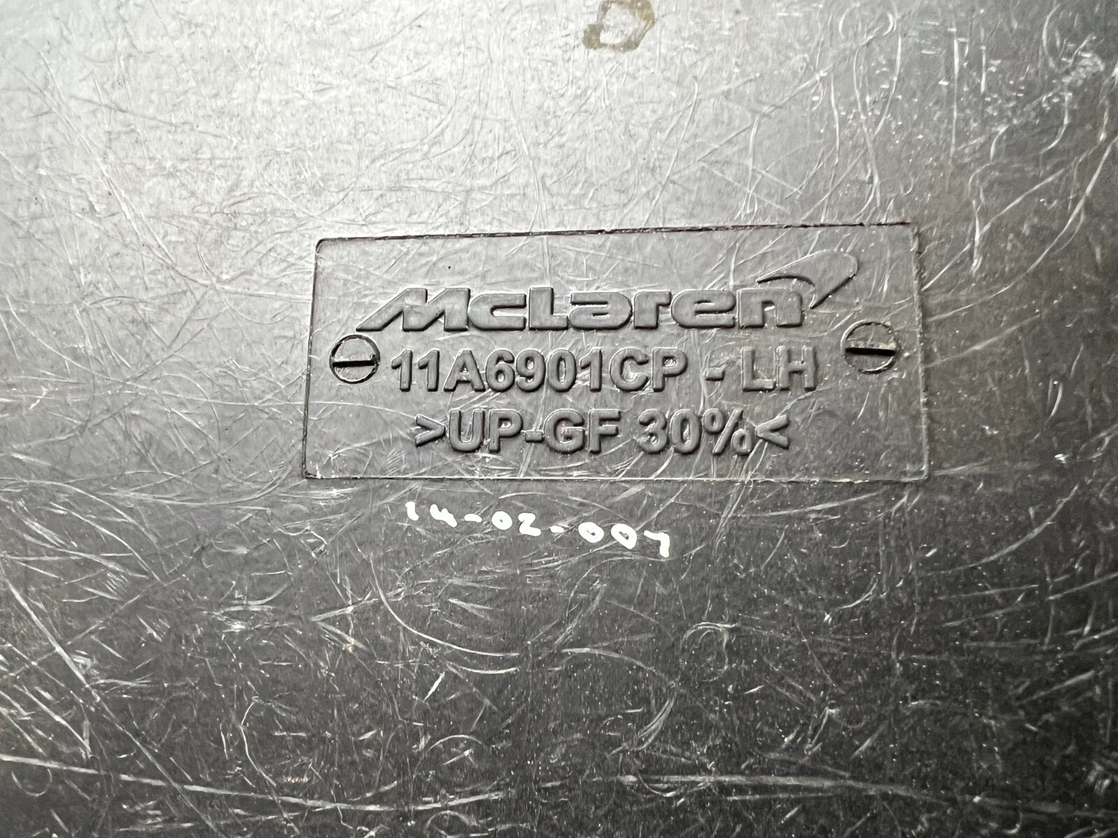 2015 McLaren 650S Rear Left Driver Side Splash Shield Panel 11A6901CP
