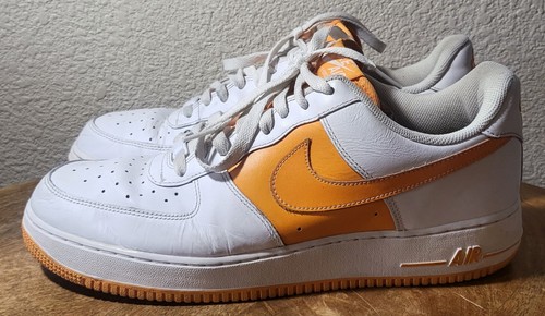 Nike Air Force 1 2012 488298-111 White/Orange Low Top Athletic Sneaker Size 12 - Picture 4 of 10