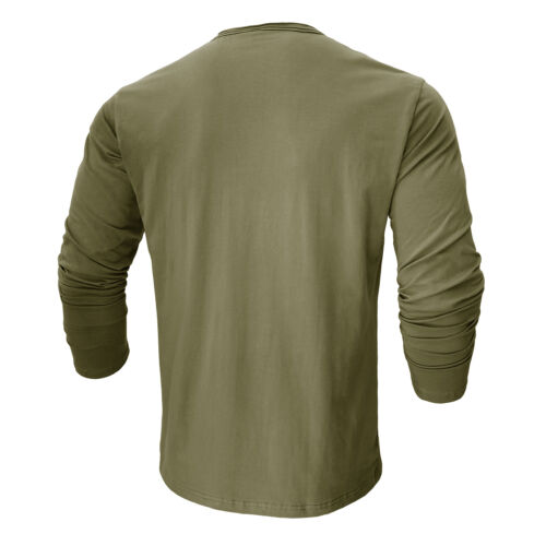 T-shirt uomo slim fit manica lunga girocollo casual elasticizzata blusa autunno - Foto 23 di 61